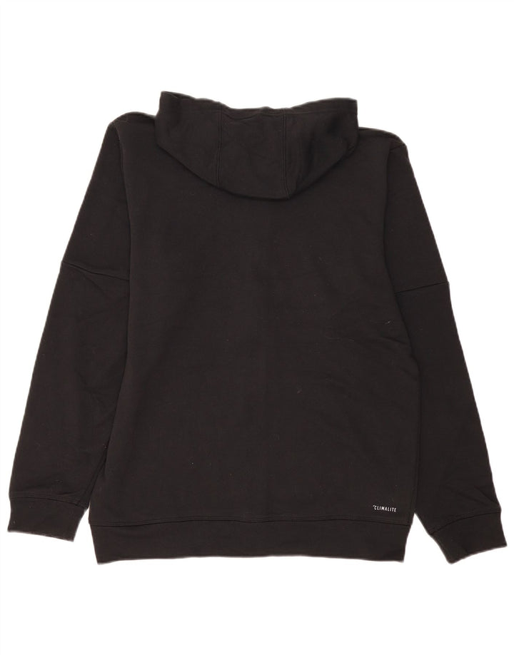 Adidas Mens Climalite Zip Hoodie Sweater Medium Black Colourblock Polyester