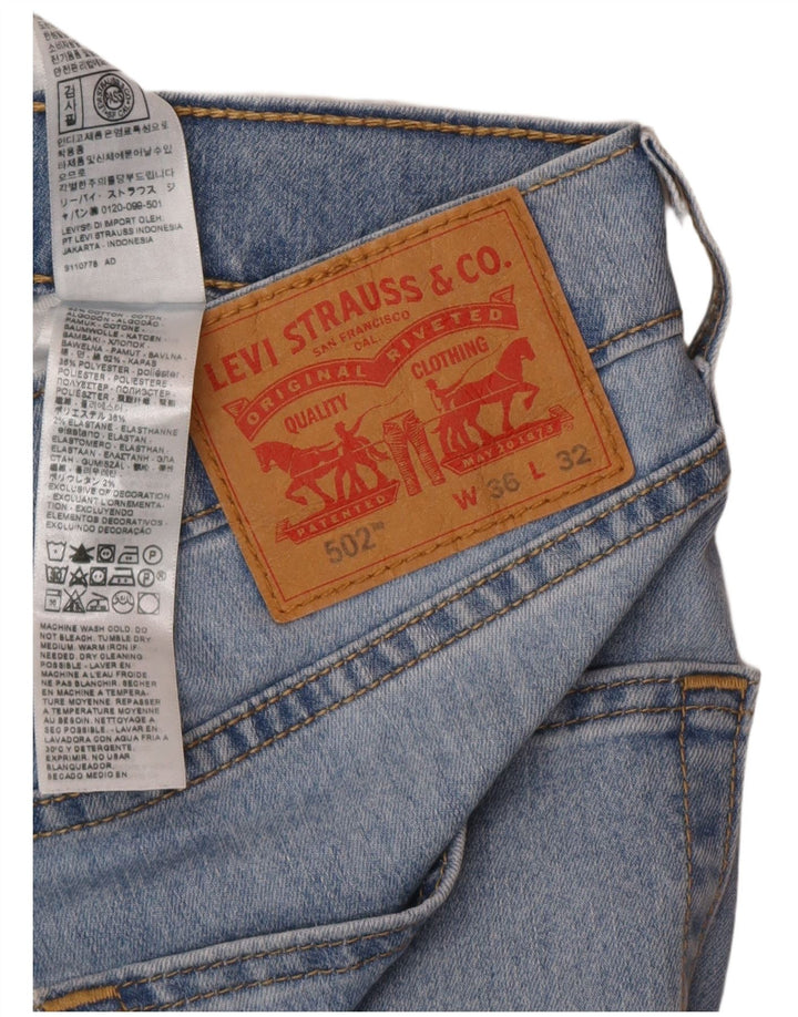 Levi's Mens 502 Tapered Jeans W36 L32 Blue Cotton
