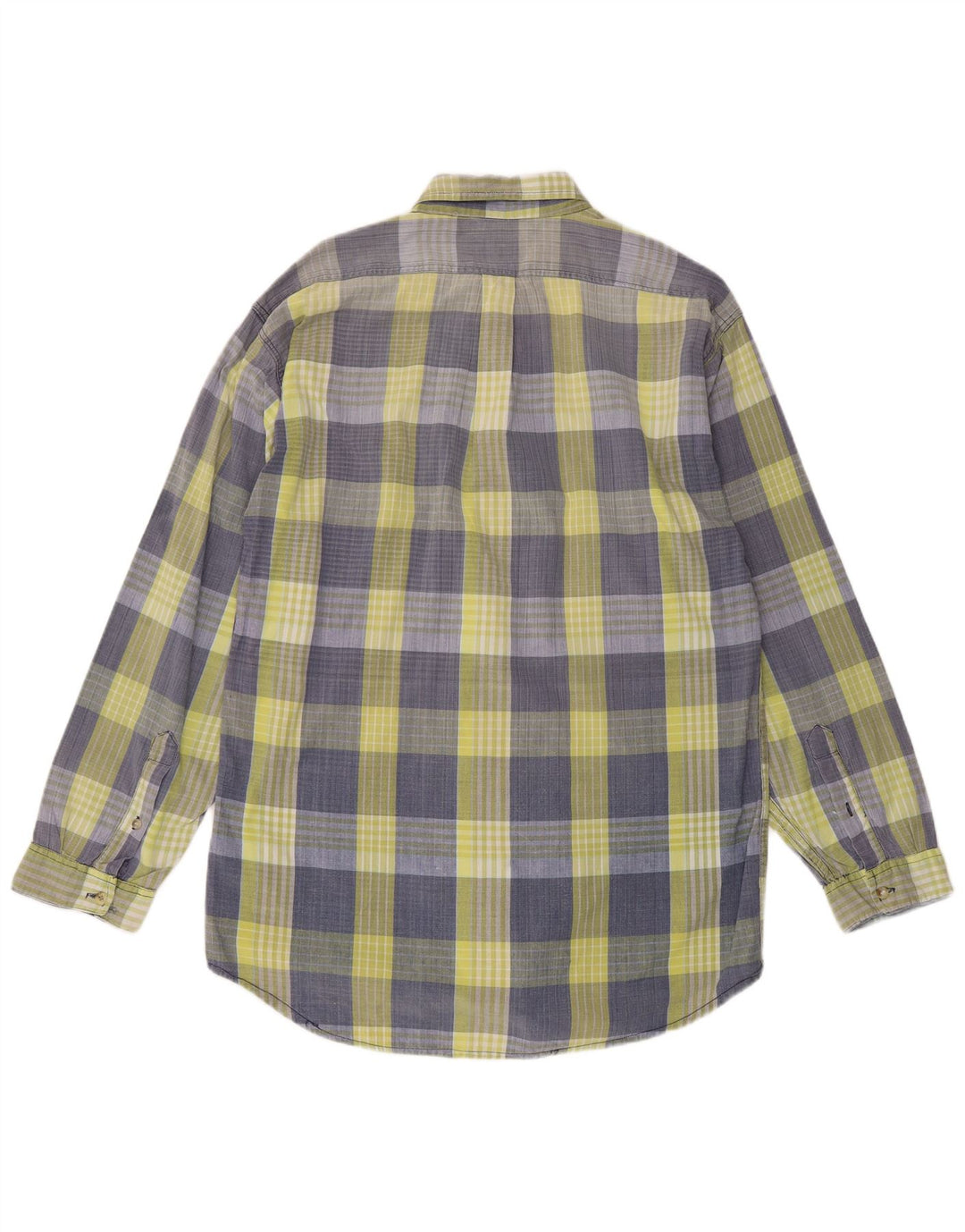 Vintage Mens Shirt Large Blue Check