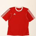 Adidas Mens Climalite T-Shirt Top Medium Red Polyester