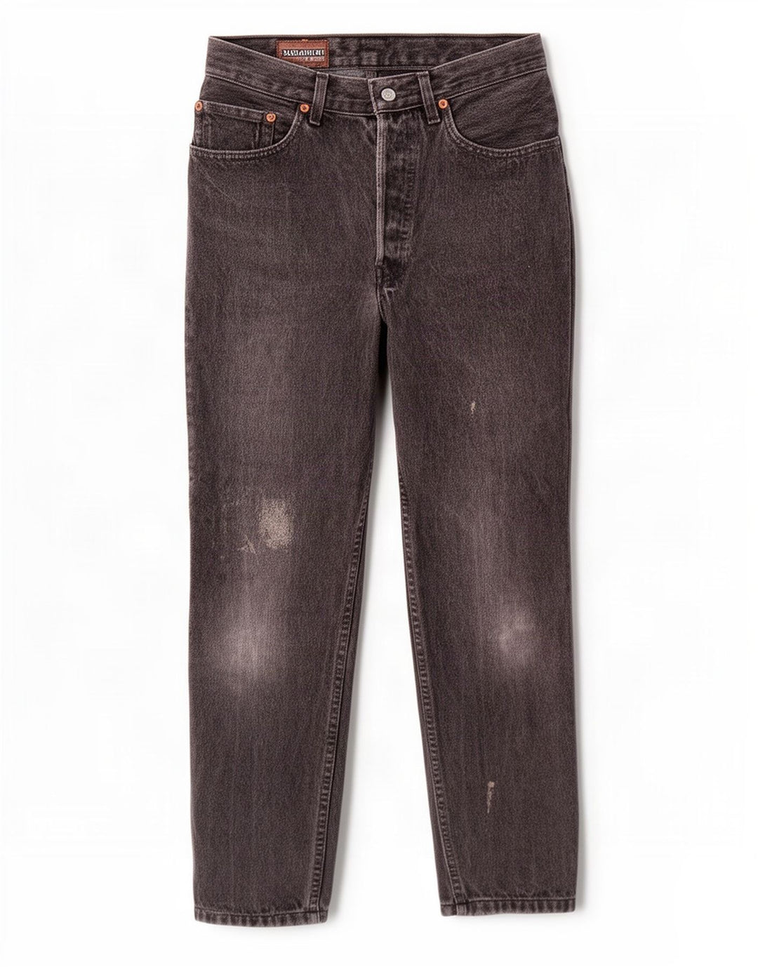 Levi's Womens 901 Distressed Straight Jeans W28 L27 Grey Cotton
