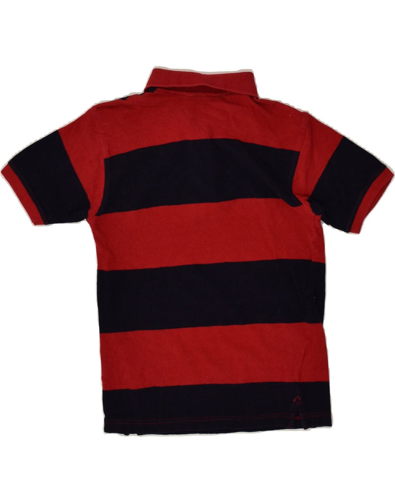 NAUTICA Boys Polo Shirt 10-11 Years Medium Red Striped Cotton | Vintage Nautica | Thrift | Second-Hand Nautica | Used Clothing | Messina Hembry 