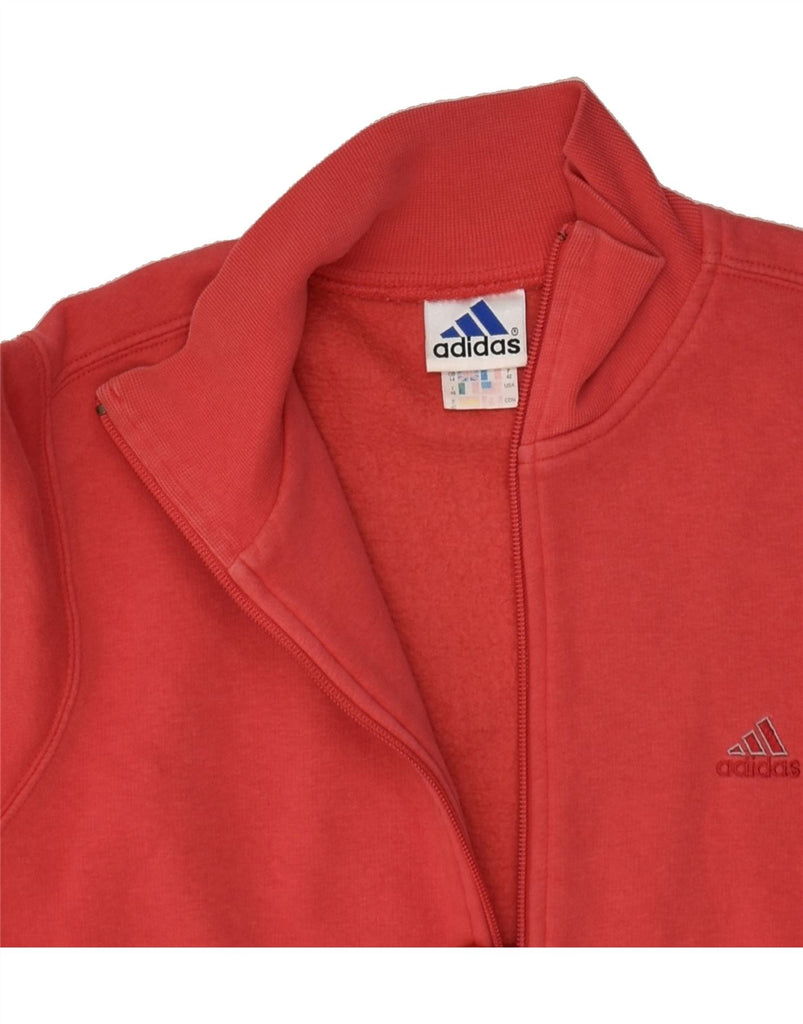 ADIDAS Womens Tracksuit Top Jacket UK 14 Large Red Cotton | Vintage Adidas | Thrift | Second-Hand Adidas | Used Clothing | Messina Hembry 