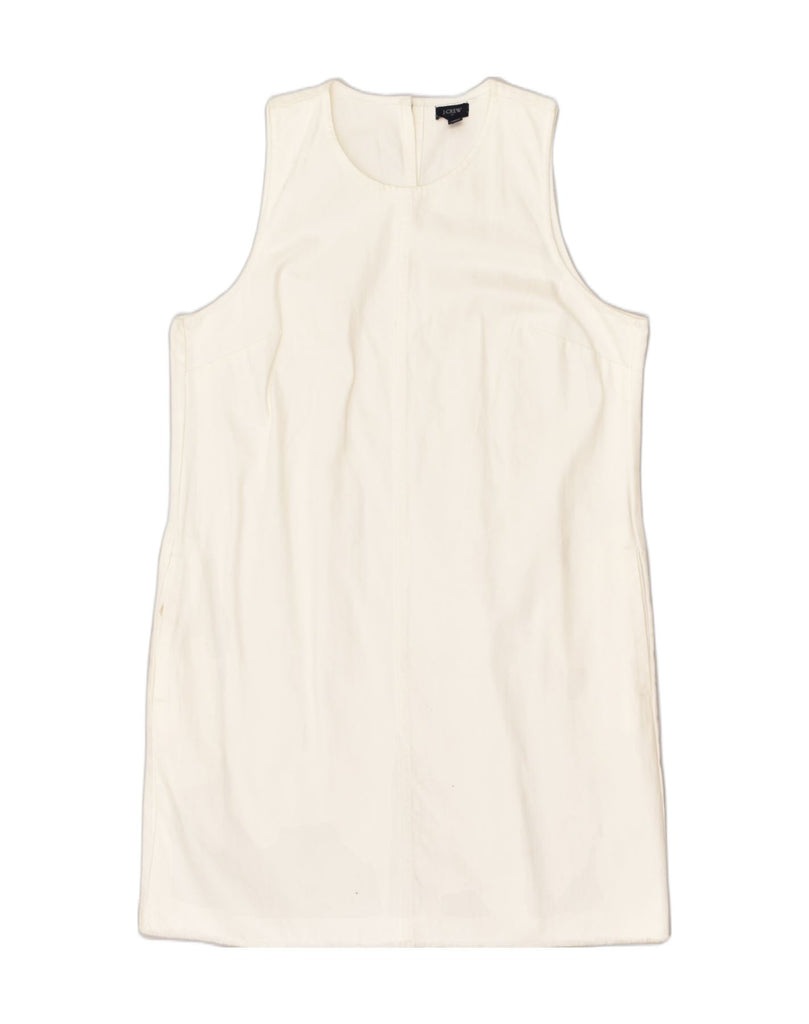 J. CREW Womens Sleeveless Basic Dress UK 14 Large White Cotton | Vintage J. Crew | Thrift | Second-Hand J. Crew | Used Clothing | Messina Hembry 