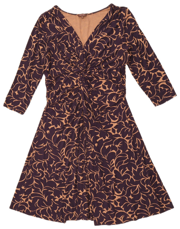 Phase Eight Womens 3/4 Sleeve A-Line Dress UK 16 Large Navy Blue Floral