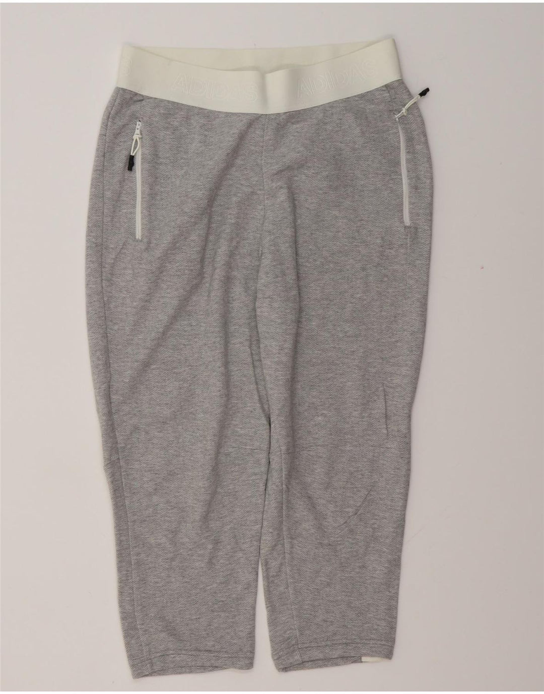 ADIDAS Womens Graphic Tracksuit Trousers Joggers UK 8/10 Small Grey