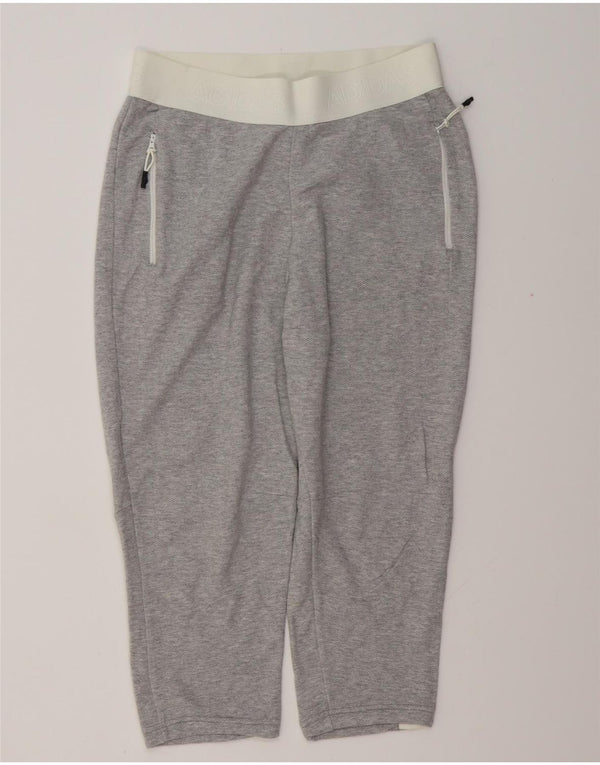 ADIDAS Womens Graphic Tracksuit Trousers Joggers UK 8/10 Small Grey