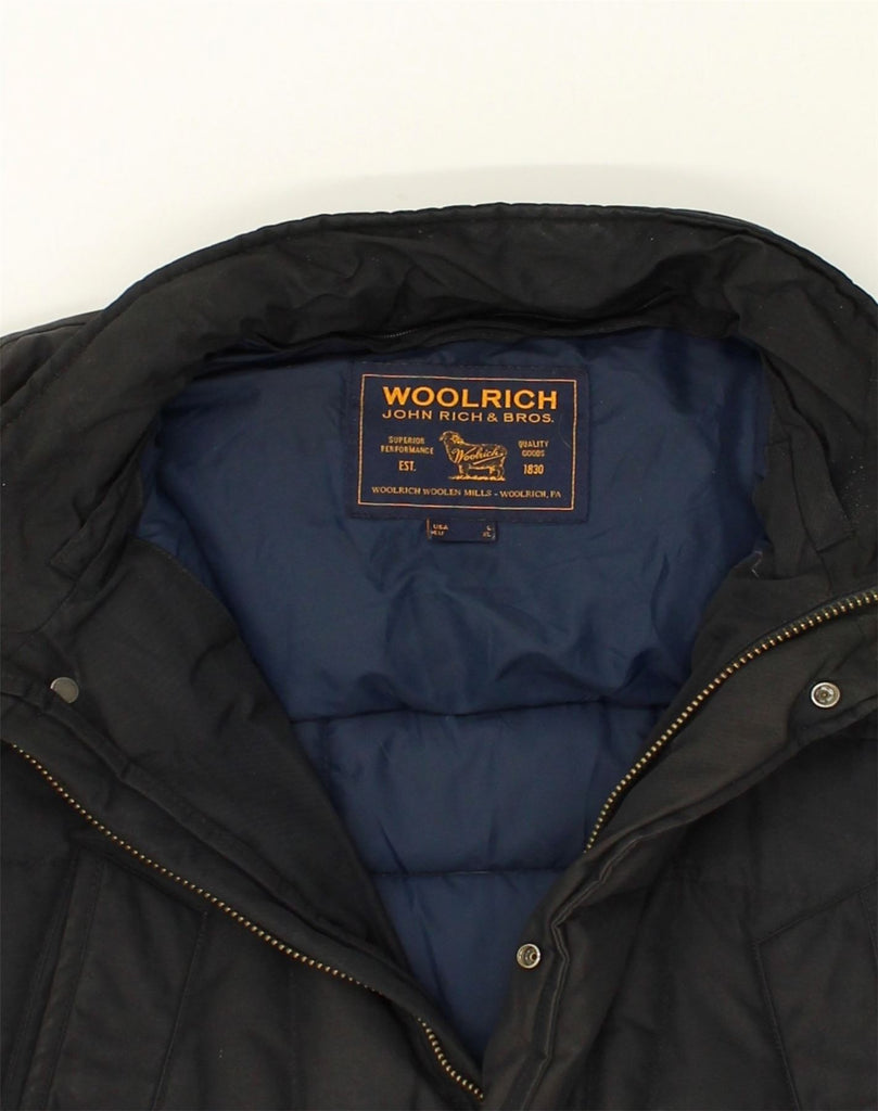 WOOLRICH Mens Padded Jacket UK 42 XL Navy Blue | Vintage Woolrich | Thrift | Second-Hand Woolrich | Used Clothing | Messina Hembry 