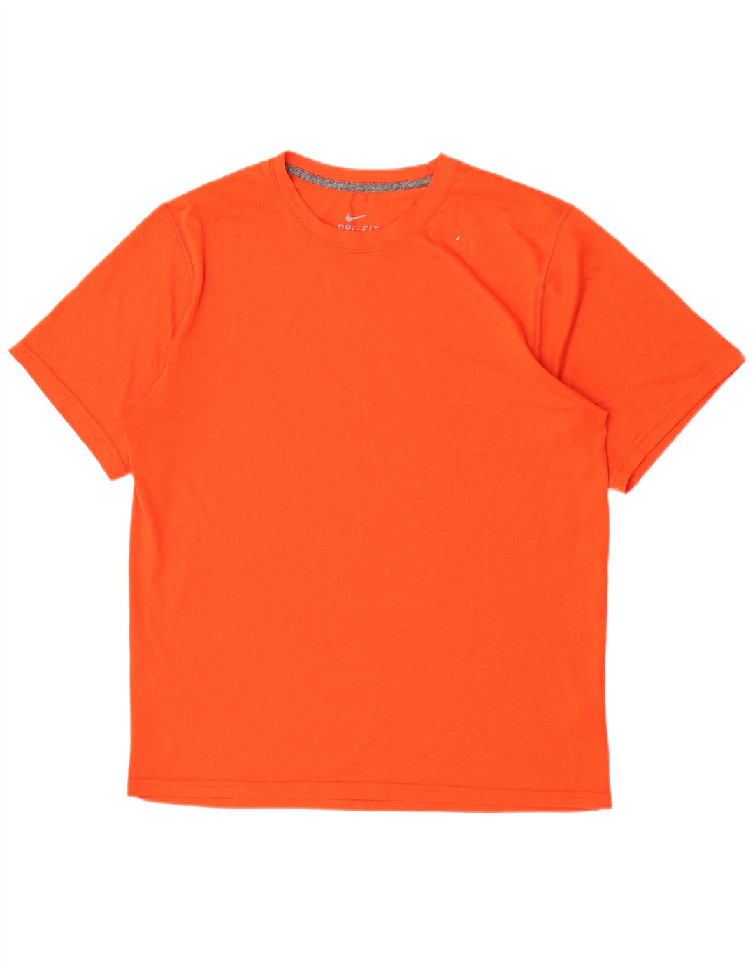 Nike Mens Dri Fit T-Shirt Top Medium Orange Polyester