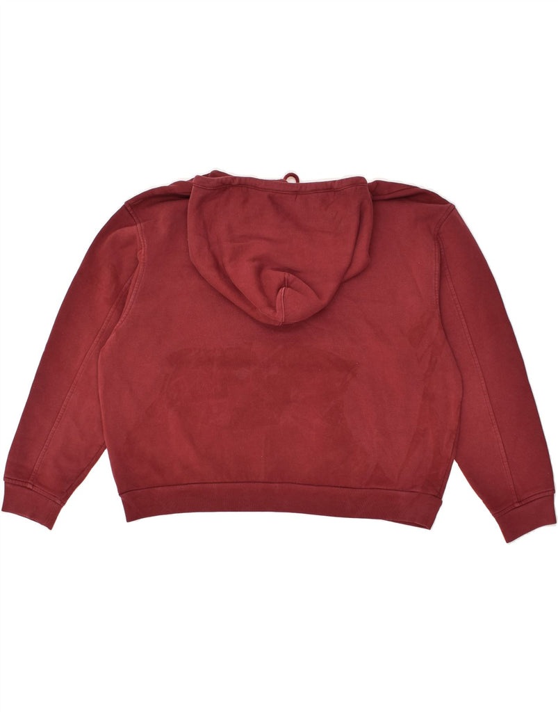 LEVI'S Womens Crop Hoodie Jumper UK 16 Large Red Cotton | Vintage Levi's | Thrift | Second-Hand Levi's | Used Clothing | Messina Hembry 