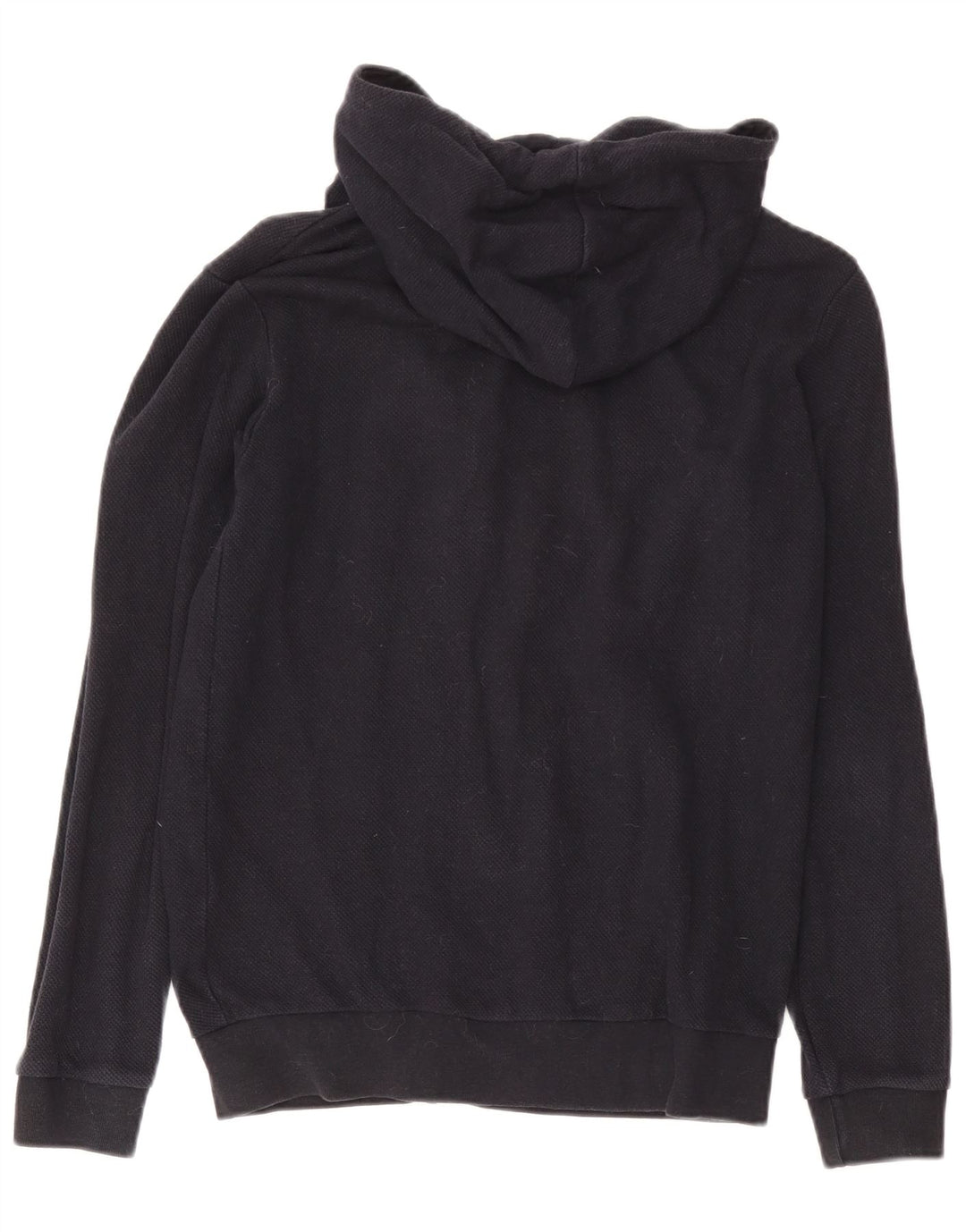 Zara Mens Zip Hoodie Sweater Small Navy Blue