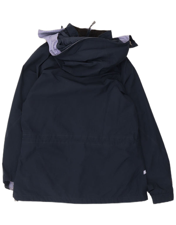 Berghaus Mens Hooded Rain Jacket UK 40 Large Navy Blue Polyester