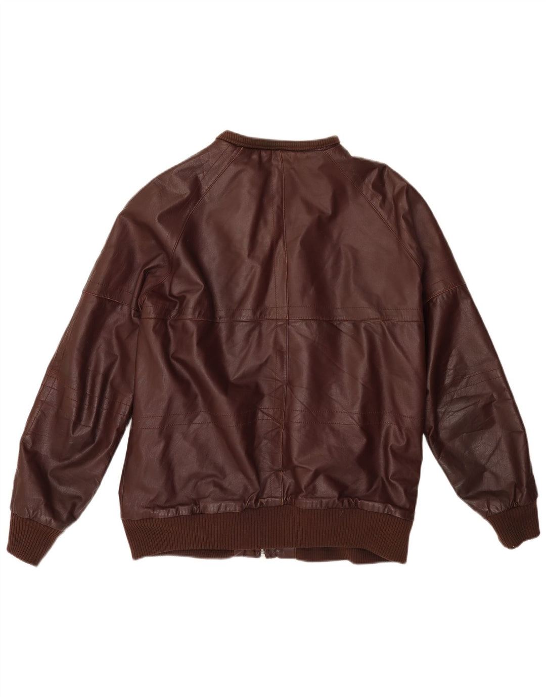 VINTAGE Mens Leather Jacket UK 38 Medium Burgundy