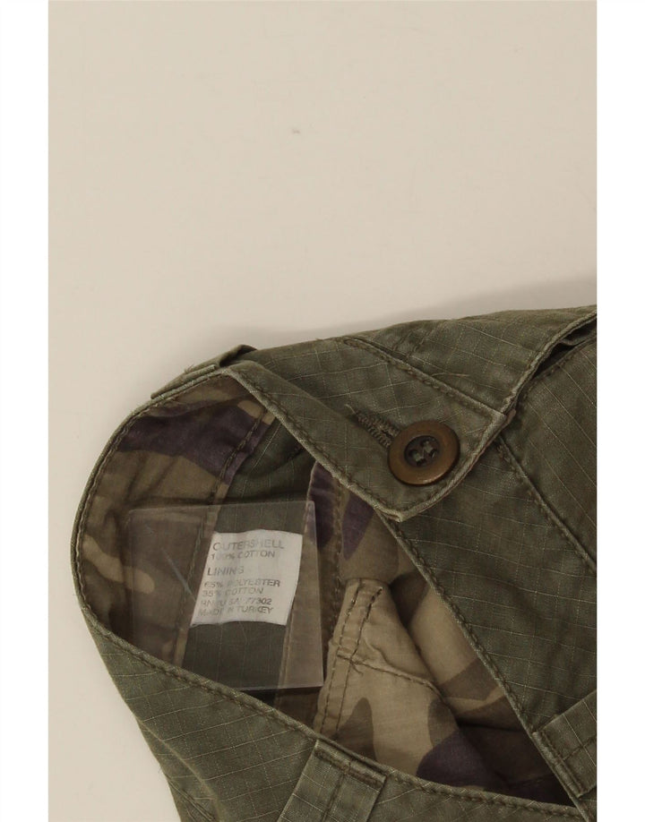 ZARA Mens Cargo Shorts EU 46 XL W36 Khaki Cotton