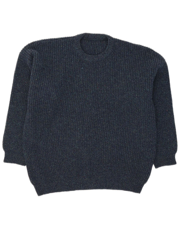 Vintage Mens Crew Neck Jumper Sweater XL Navy Blue