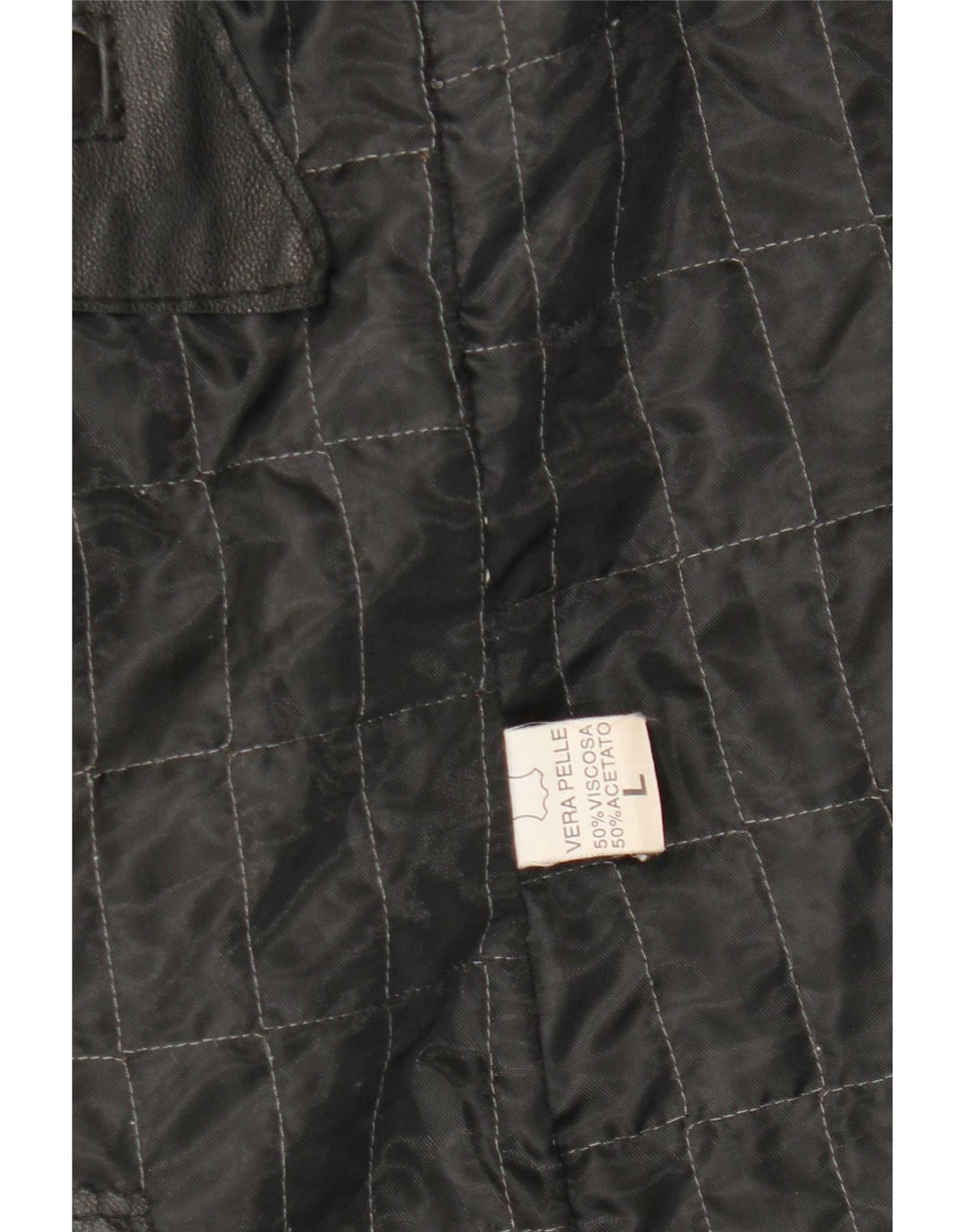Vintage Mens Oversized Leather Jacket UK 40 Large Black Leather
