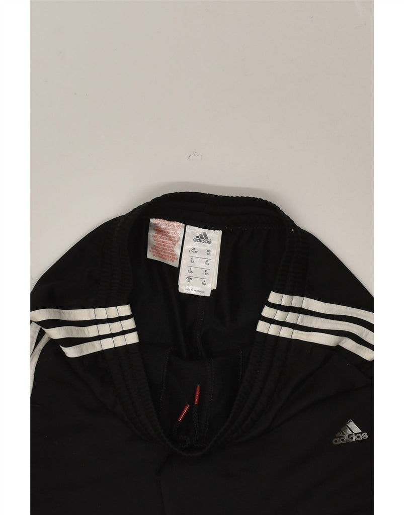 ADIDAS Boys Tracksuit Trousers Joggers 11-12 Years Black Polyester | Vintage Adidas | Thrift | Second-Hand Adidas | Used Clothing | Messina Hembry 