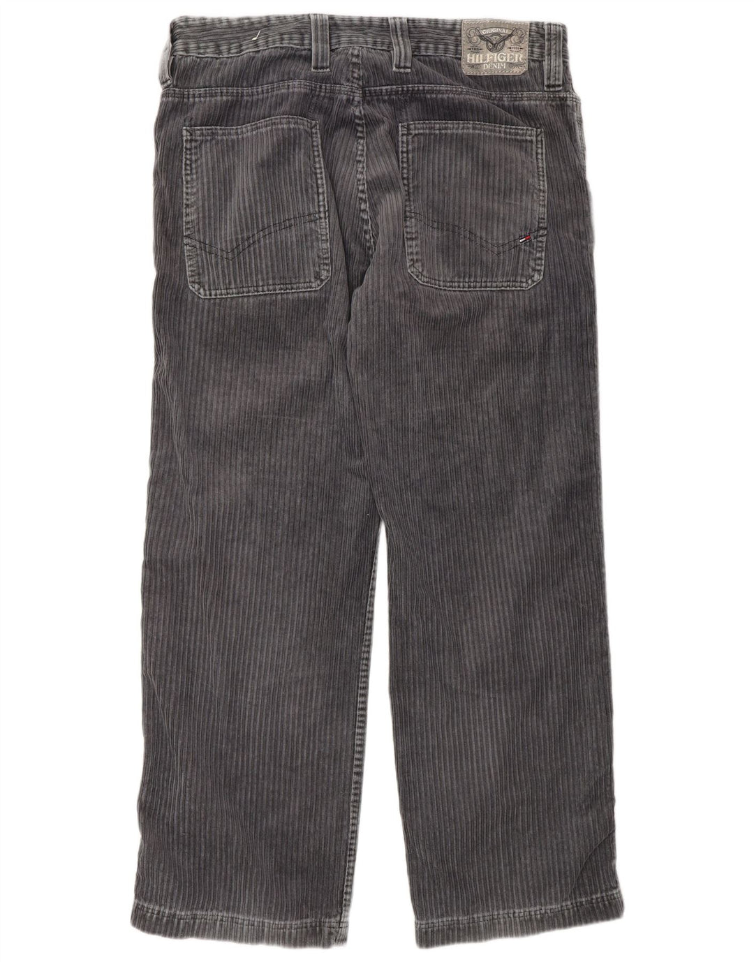 Tommy Hilfiger Mens Straight Corduroy Trousers W34 L30 Grey