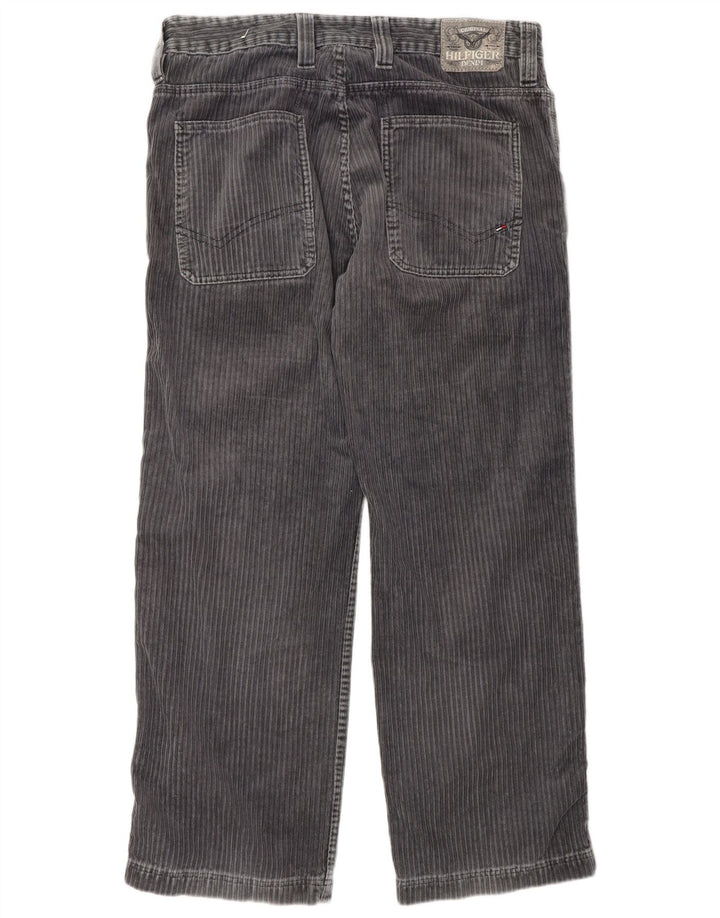 Tommy Hilfiger Mens Straight Corduroy Trousers W34 L30 Grey