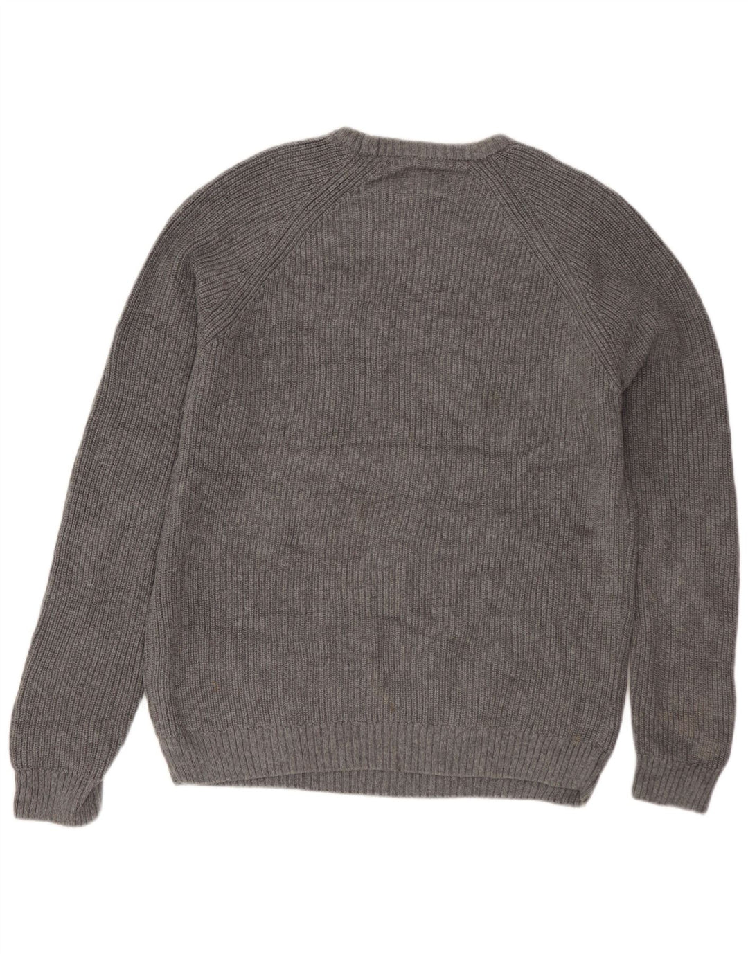 Zara Mens Boat Neck Jumper Sweater Medium Grey Cotton