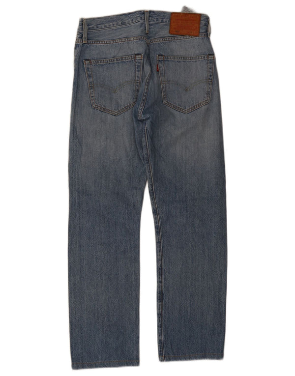 Levi's Womens 501 Straight Jeans W28 L27 Blue Cotton