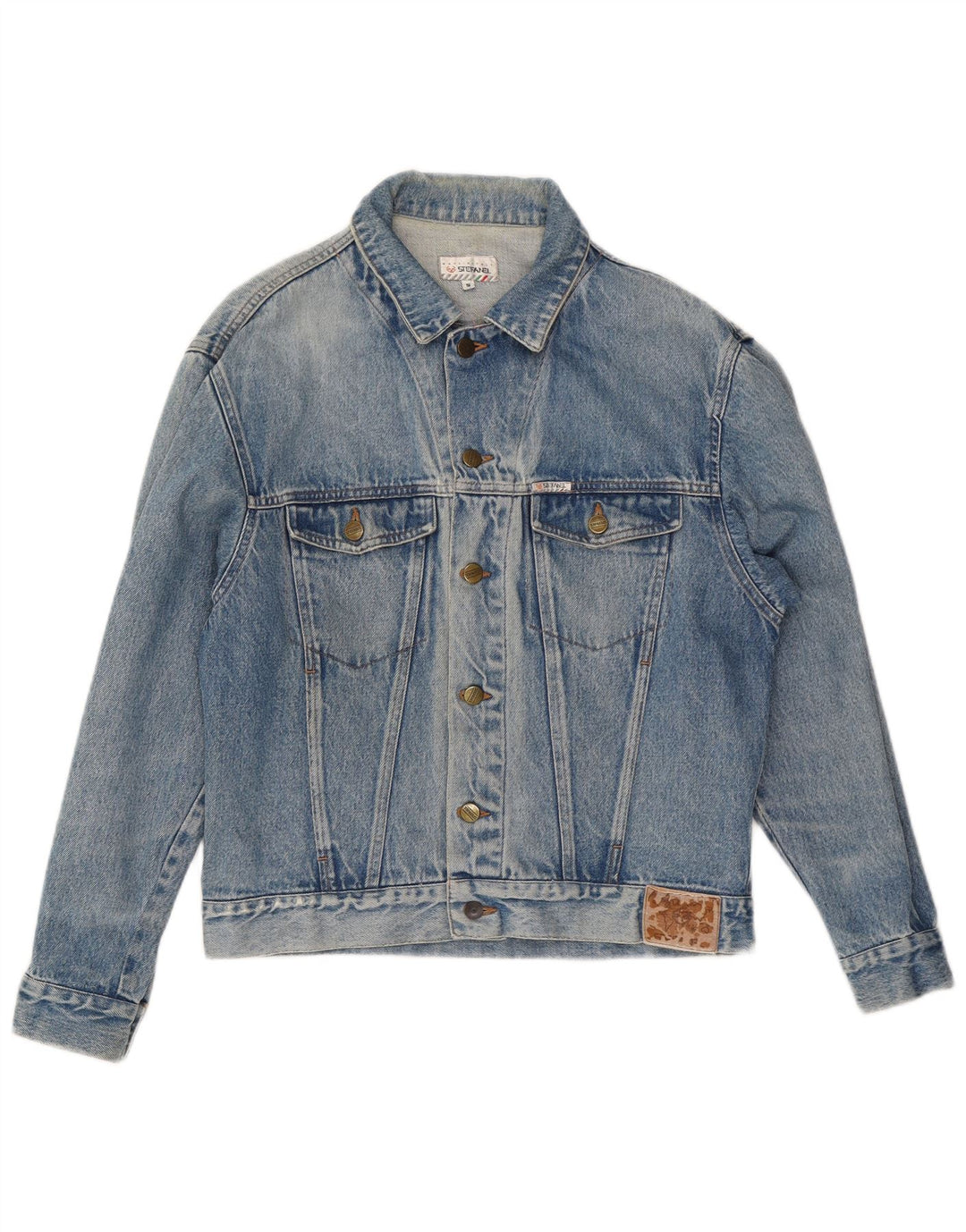 Stefanel Mens Denim Jacket UK 36 Small Blue