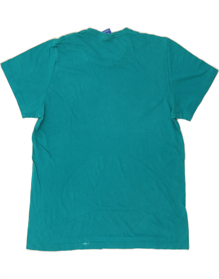 ADIDAS Mens Graphic T-Shirt Top Large Turquoise Cotton Vintage Adidas and Second-Hand Adidas from Messina Hembry 