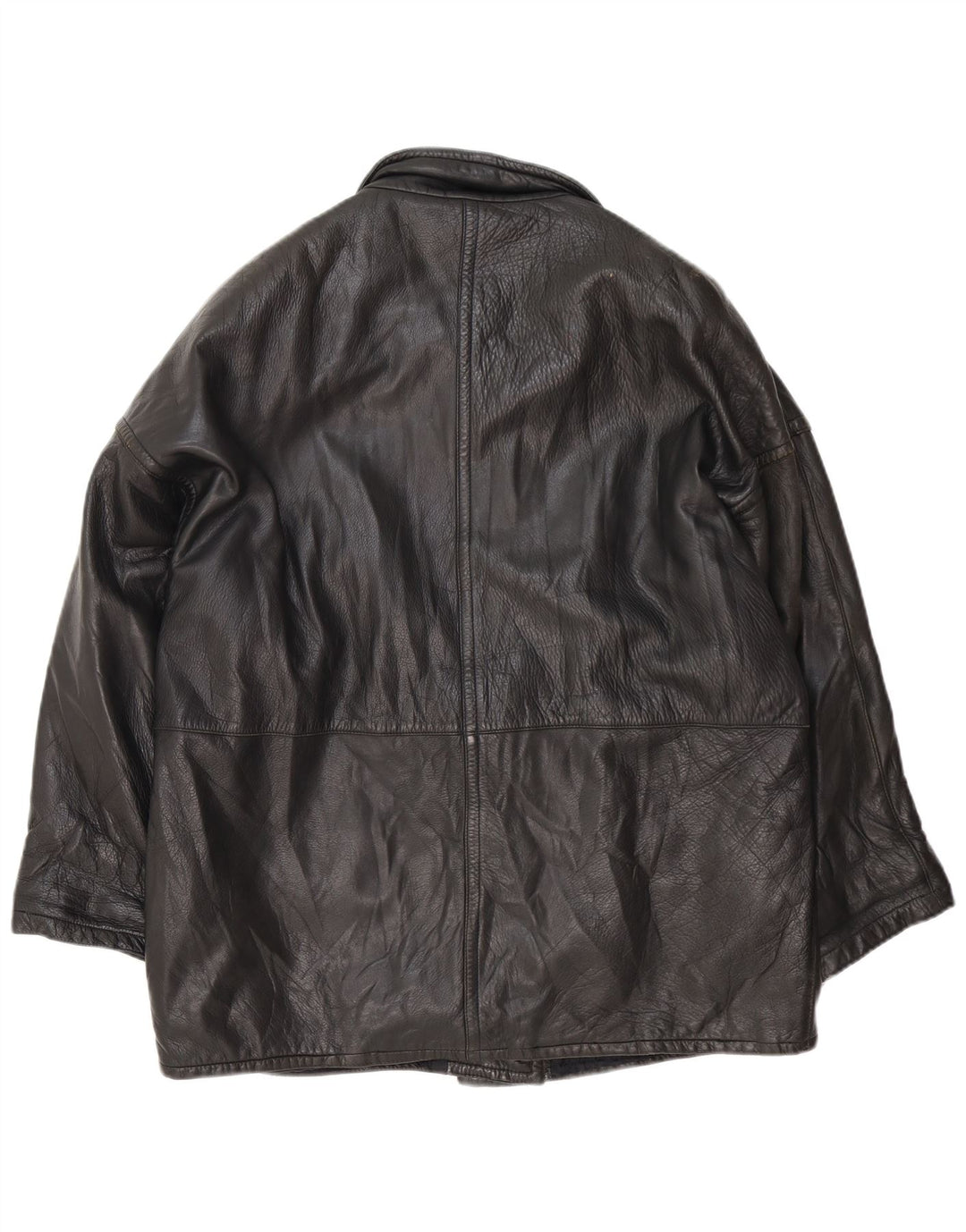 Vintage Womens Leather Jacket UK 18 XL Black