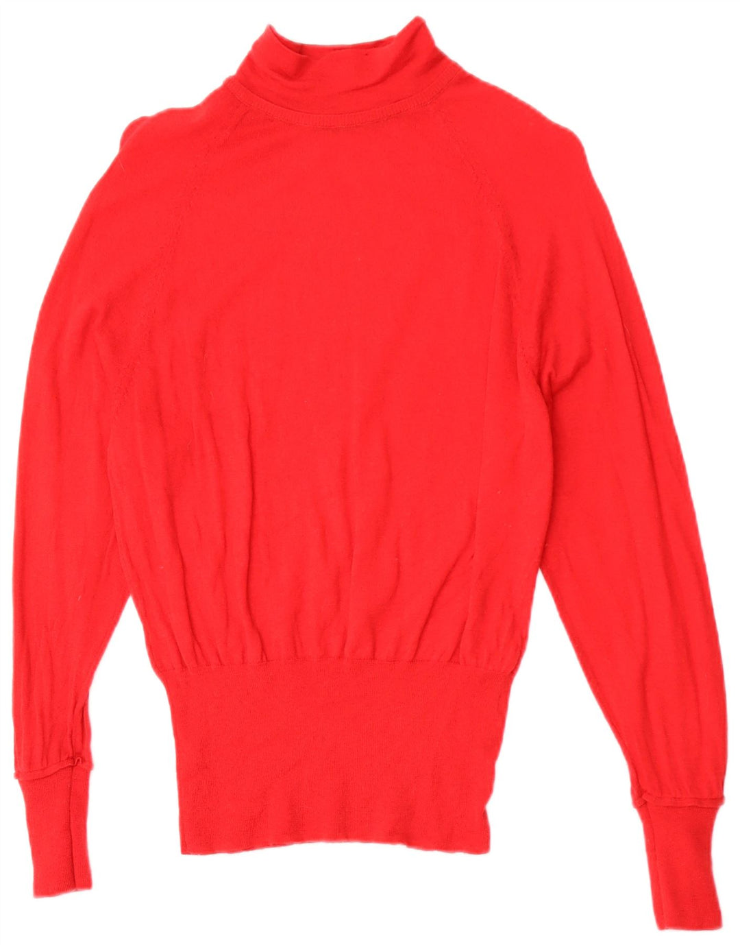MARKS & SPENCER Womens Turtle Neck Jumper Sweater UK 12 Medium Red