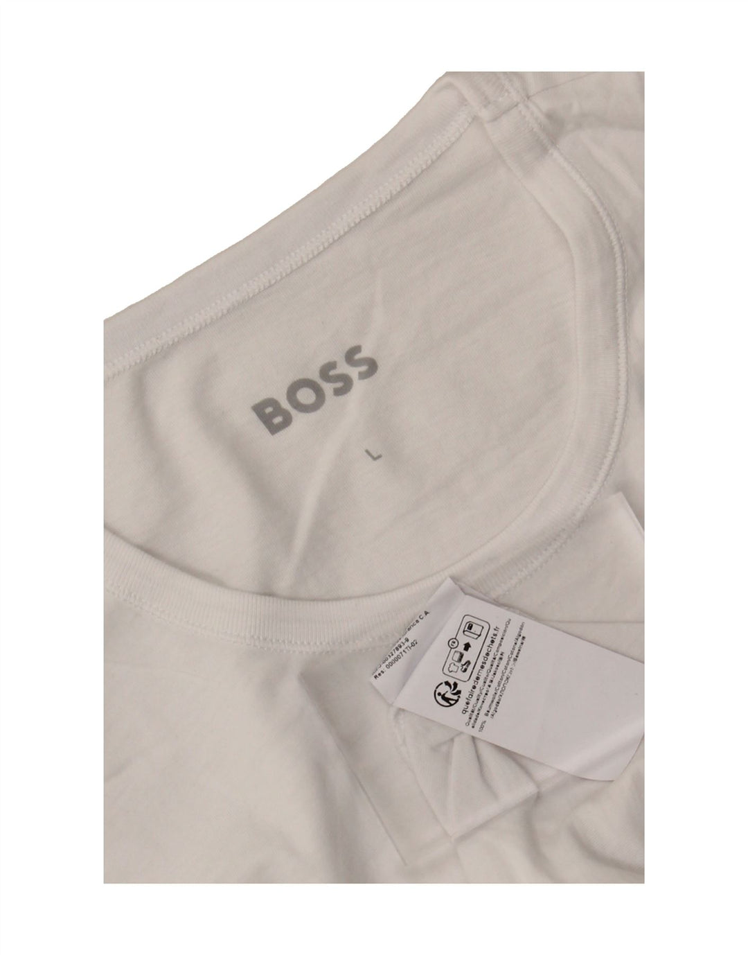 HUGO BOSS Mens T-Shirt Top Large White Cotton Vintage Hugo Boss and Second-Hand Hugo Boss from Messina Hembry 