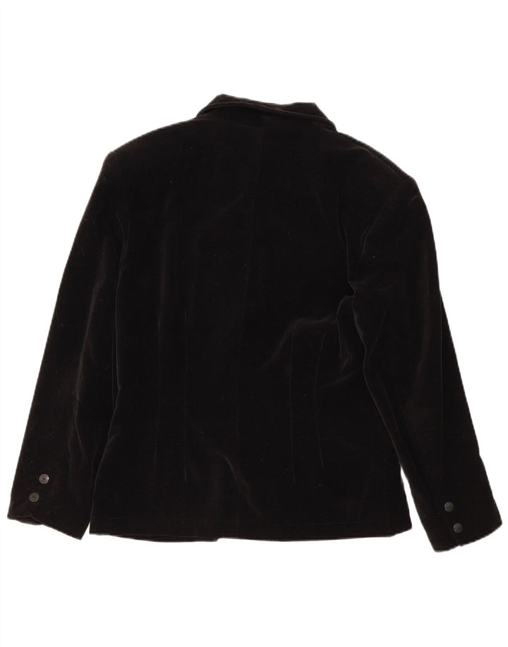 Vintage Womens Oversized Double Breasted Blazer Jacket EU 36 Small Black