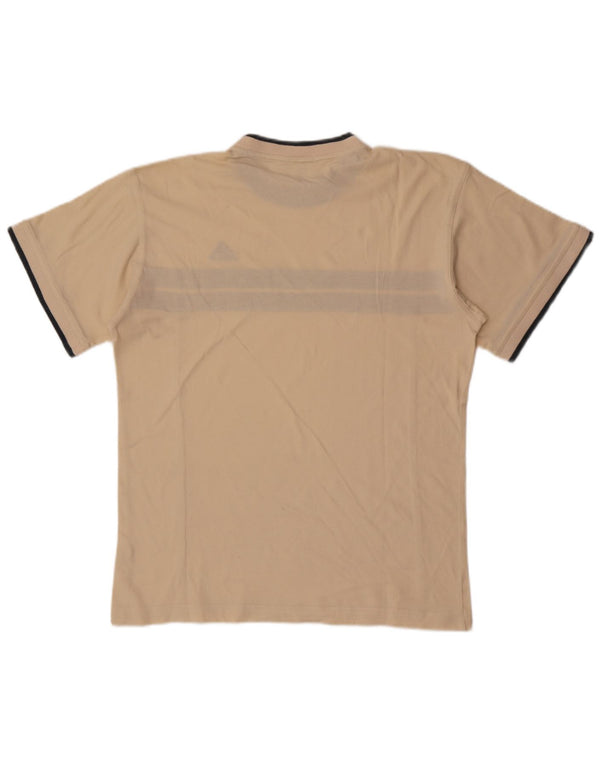 Adidas Boys T-Shirt Top 15-16 Years Beige Colourblock Cotton