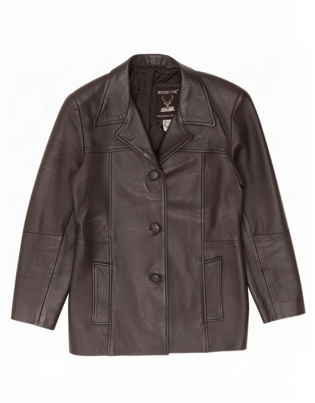 Houidi Cuir Womens Leather Jacket US 2 XS Black