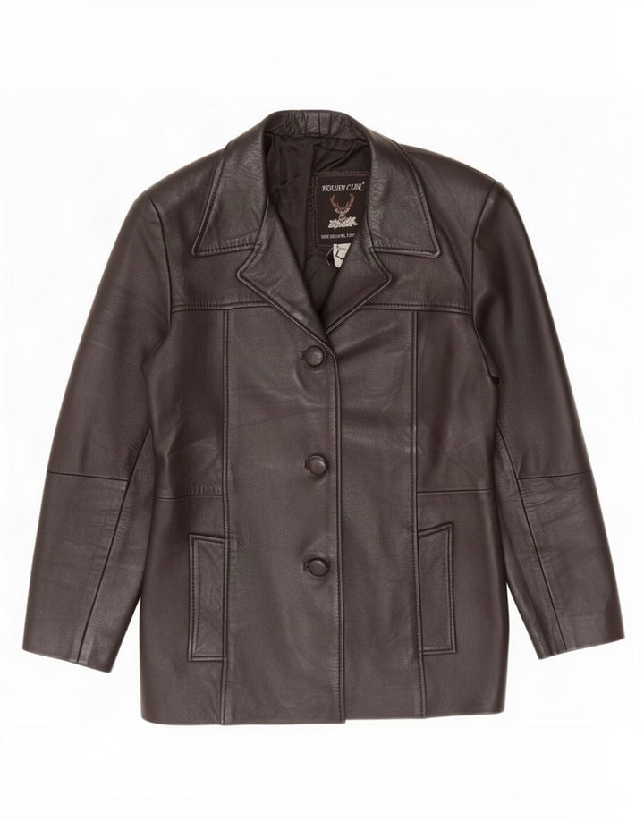 Houidi Cuir Womens Leather Jacket US 2 XS Black
