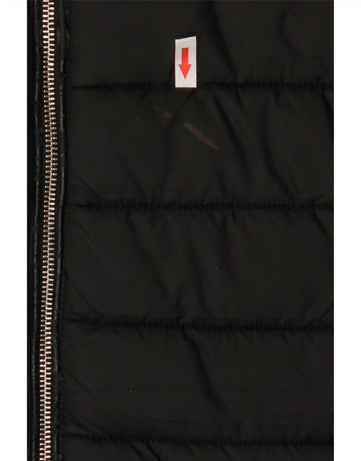 Zara Womens Trafaluc Padded Jacket UK 16 Large Black Nylon