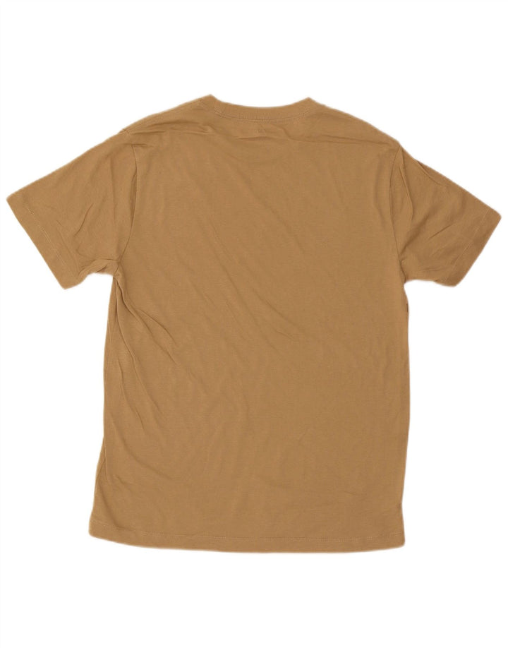 True Religion Mens Graphic T-Shirt Top Medium Beige Cotton