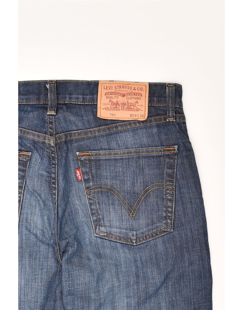 LEVI'S Mens 751 Straight Jeans W33 L28 Blue Cotton | Vintage Levi's | Thrift | Second-Hand Levi's | Used Clothing | Messina Hembry 