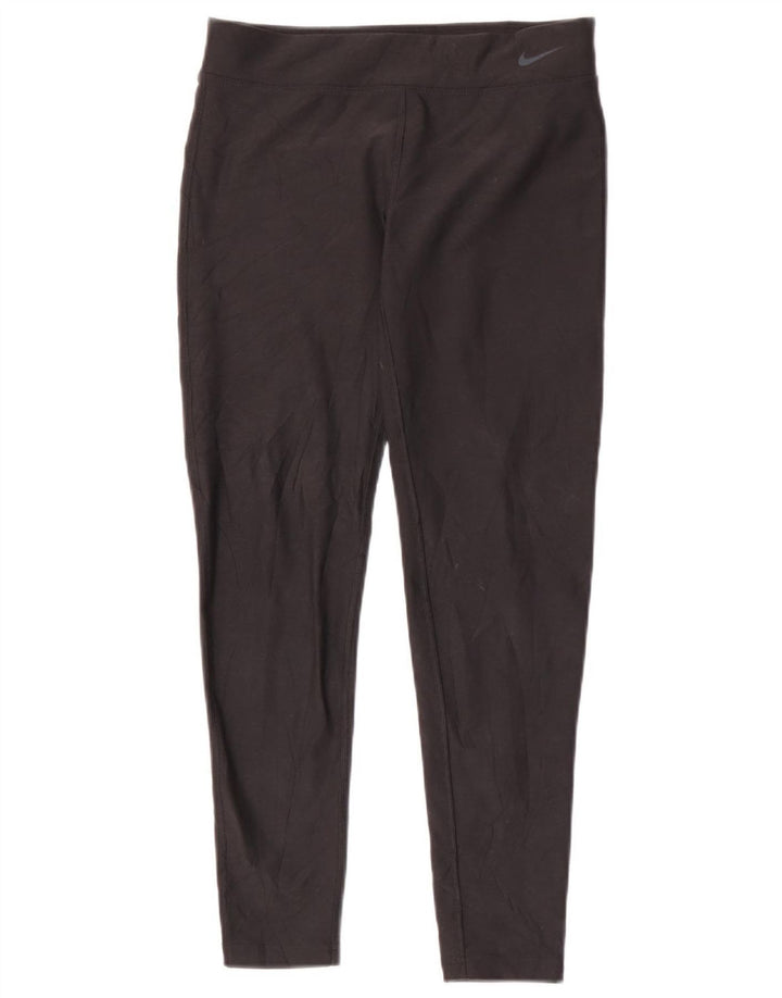 Nike Girls Dri Fit Leggings 12-13 Years Large Black Polyester