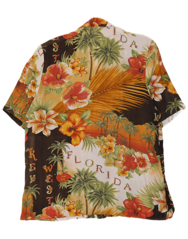 Vintage Womens Florida Shirt UK 18 XL Multicoloured Floral Hawaiian