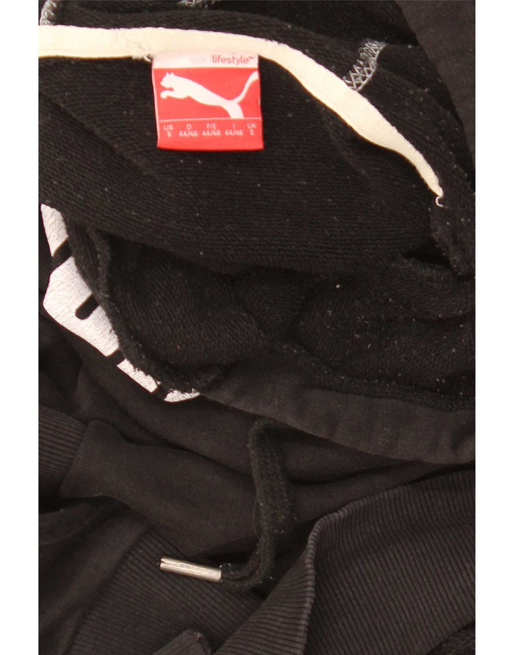 Puma Mens Graphic Hoodie Jumper Small Black