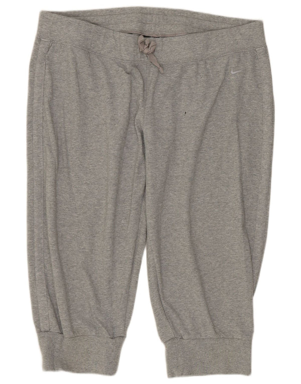 Nike Womens Bermuda Sport Shorts UK 18 XL  Grey Cotton