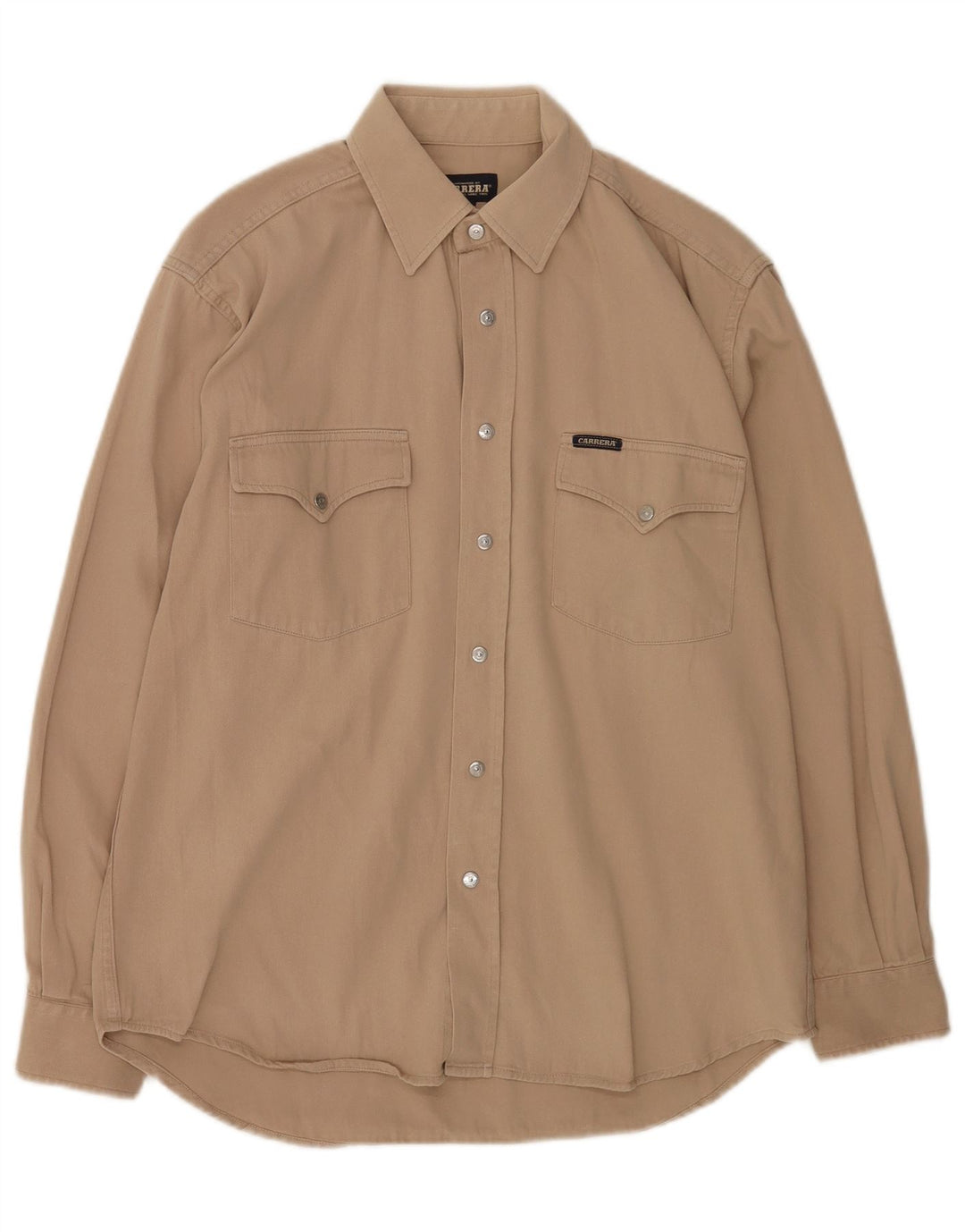 Carrera Mens Shirt Medium Brown Cotton