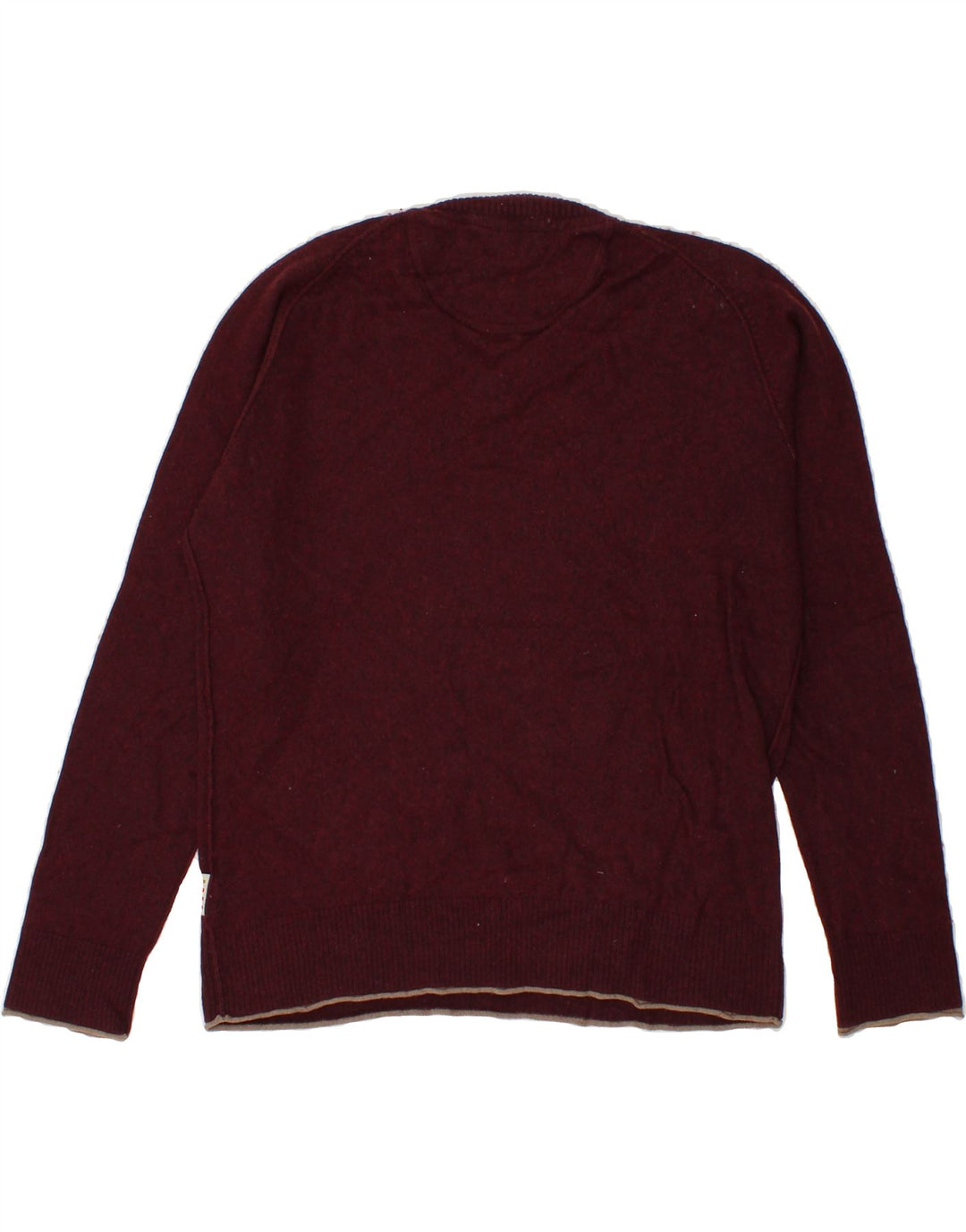FAT FACE Mens V-Neck Jumper Sweater Medium Burgundy Cotton Vintage Fat Face and Second-Hand Fat Face from Messina Hembry 