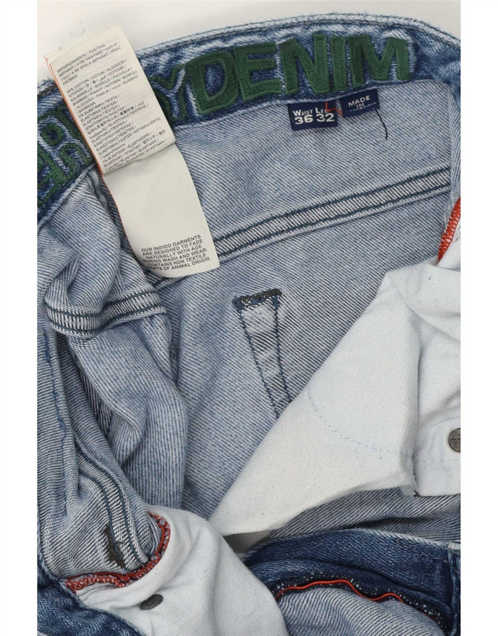 Superdry Mens Slim Jeans W36 L32 Blue Cotton