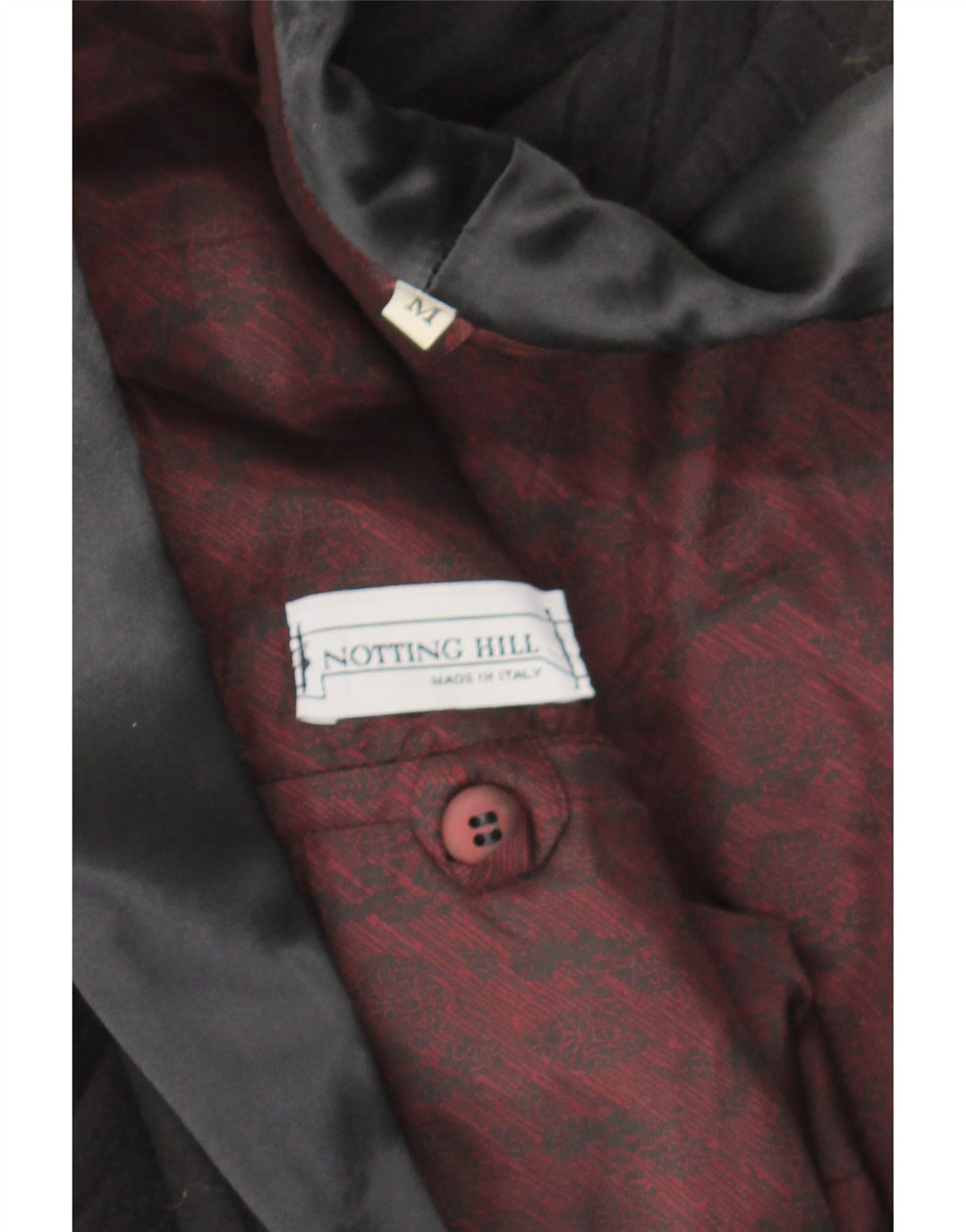 VINTAGE Womens 1 Button Blazer Jacket UK 14 Medium Black Striped Vintage Vintage and Second-Hand Vintage from Messina Hembry 