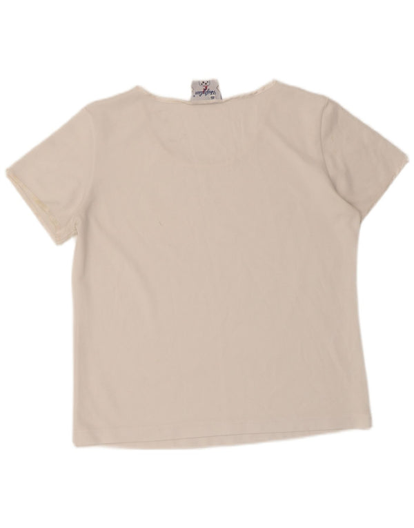 AUSTRALIAN L'ALPINA Womens T-Shirt Top IT 46 Large White Polyester