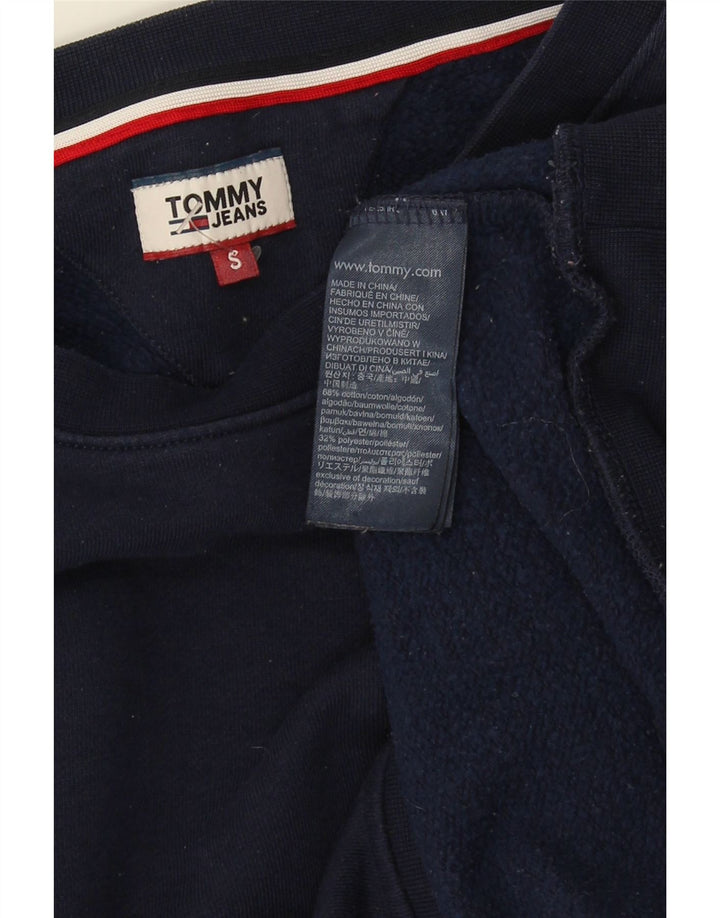 Tommy Hilfiger Womens Oversized Sweatshirt Jumper UK 10 Small Navy Blue
