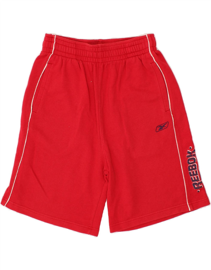 REEBOK Mens Graphic Sport Shorts Small Red Cotton | Vintage Reebok | Thrift | Second-Hand Reebok | Used Clothing | Messina Hembry 