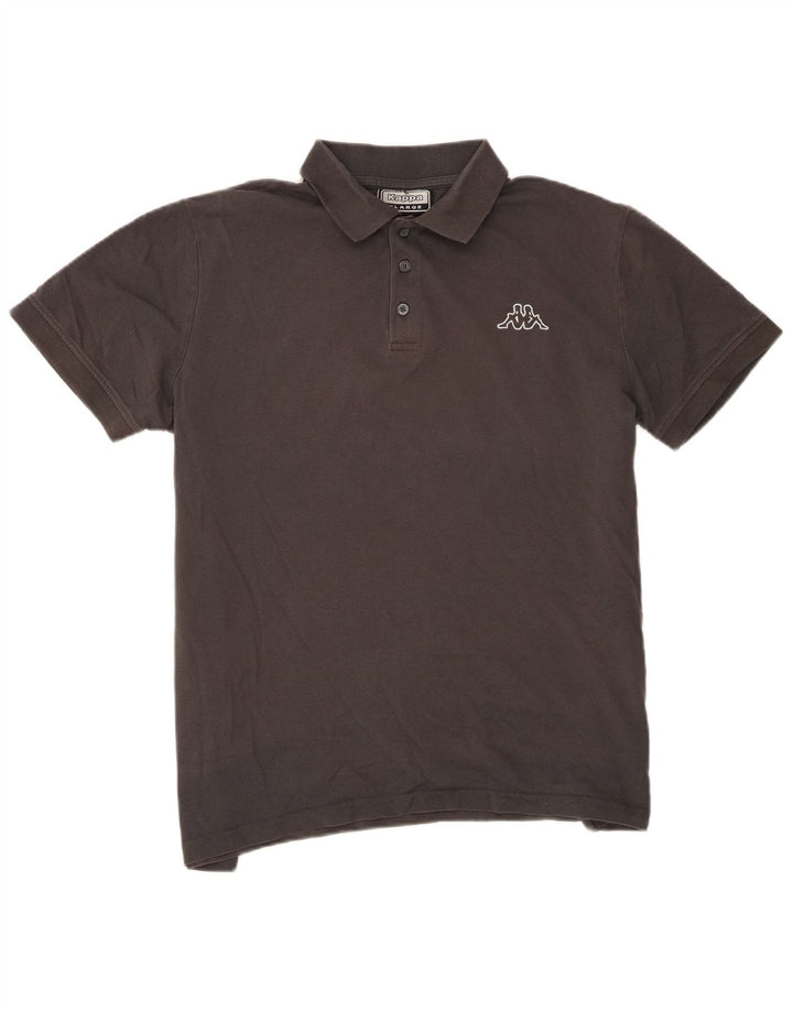 Kappa Mens Polo Shirt XL Grey Cotton