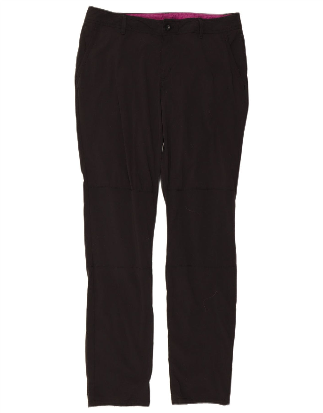 EDDIE BAUER Womens Slim Chino Trousers US 6 Medium W30 L30 Black Nylon